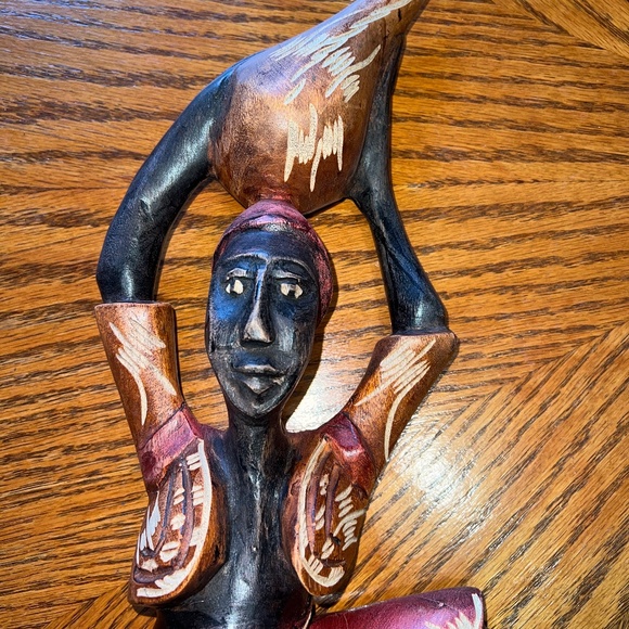 Hand Carved Wood Statue - EUC - Picture 13 of 13